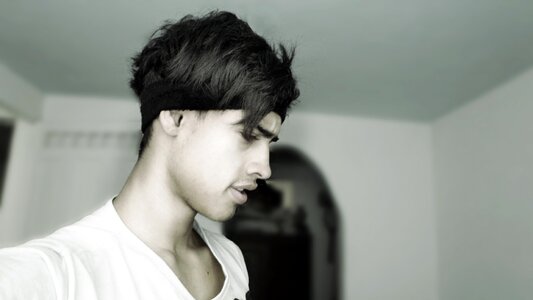Man short hair young
