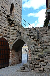 Stone stairs ruin tower photo