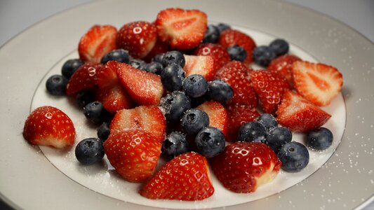 Red blue fruits photo