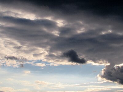 Dark clouds weather front