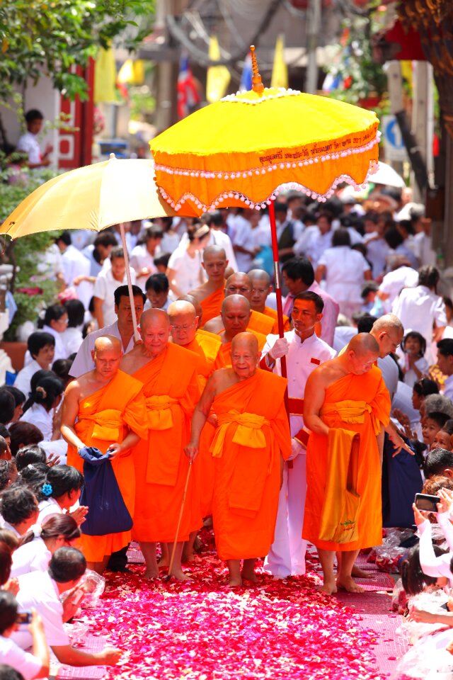 Priests monk orange