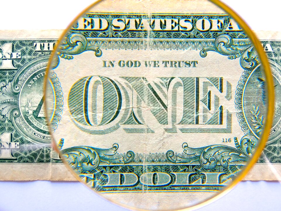 Usa dollar bill one