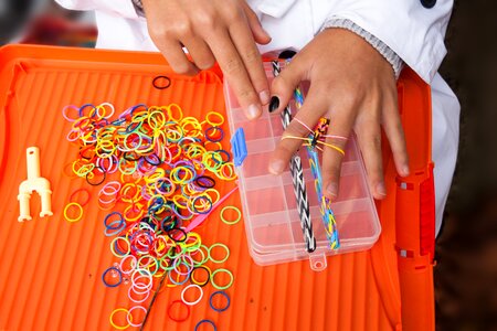 Colorful rainbow colors bracelet photo