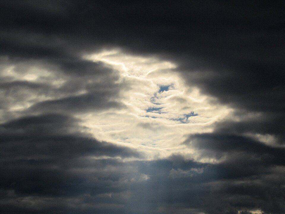 Dark clouds forward front