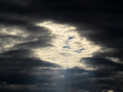 Dark clouds forward front