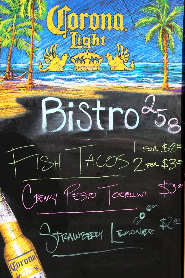Blackboard restaurant eating