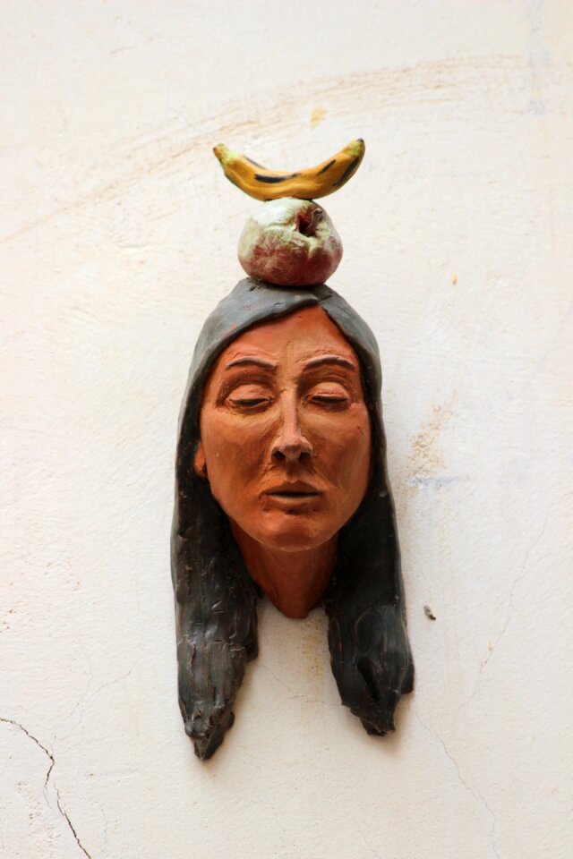Clay figure ceramic banana