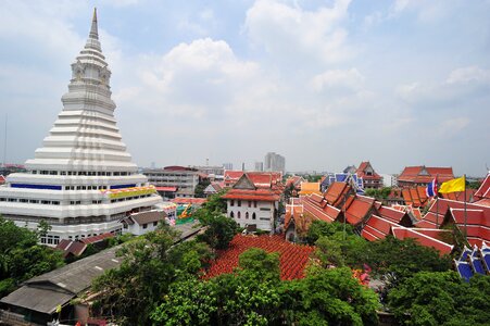 Thailand city roofs photo