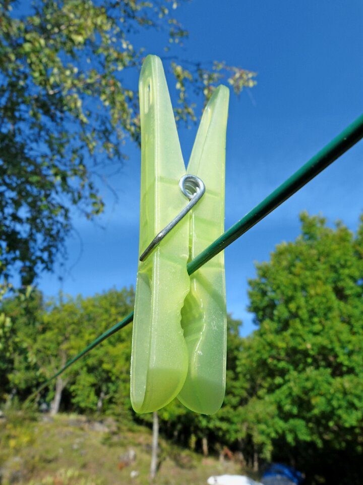 Clothespin plastic wire