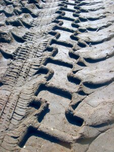 Clay tractor tire photo