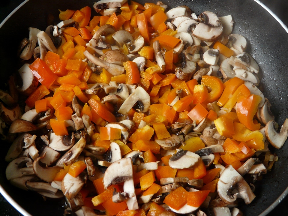 Stew vegetables sear