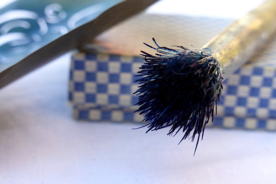 Fibers violet bristles