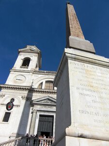 Santissima trinita dei monti church obelisk photo