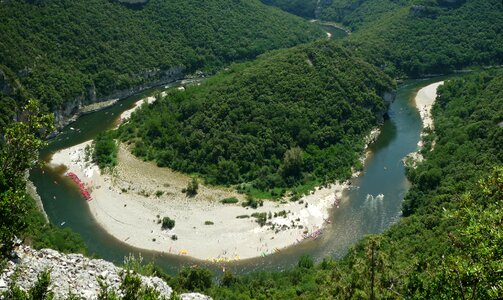 Ardeche gorge river canoe