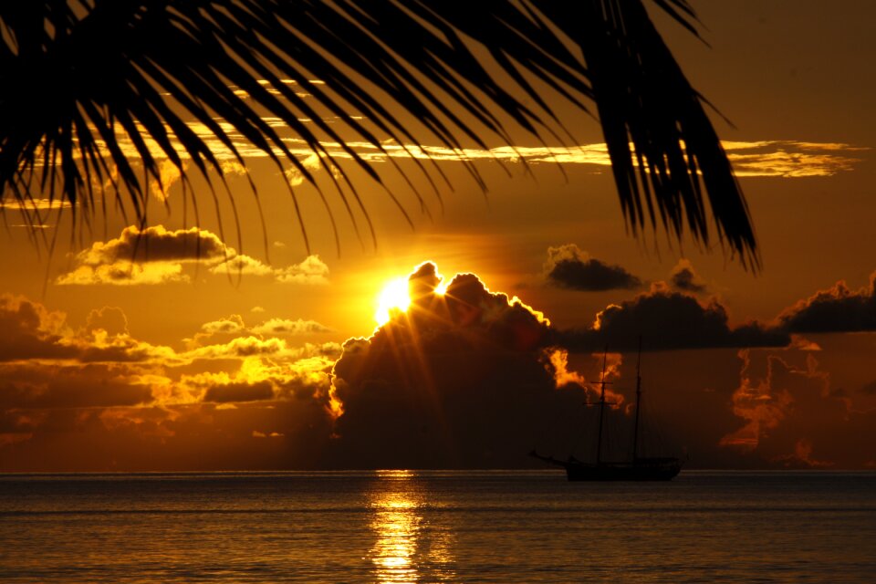Sunset rays sunlight