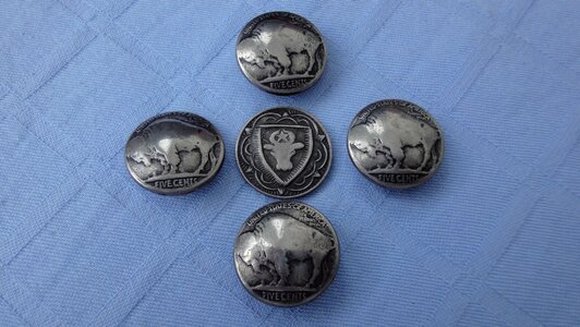 Buffalo bull buttons