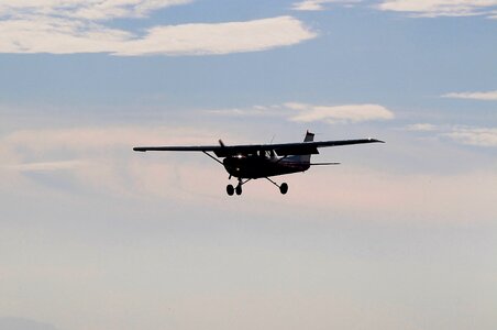 Cessna backlighting sky photo