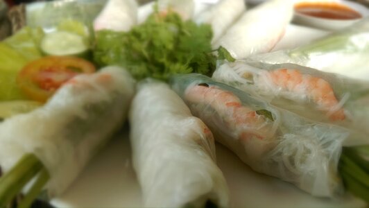 Vietnamese rolls cooking photo