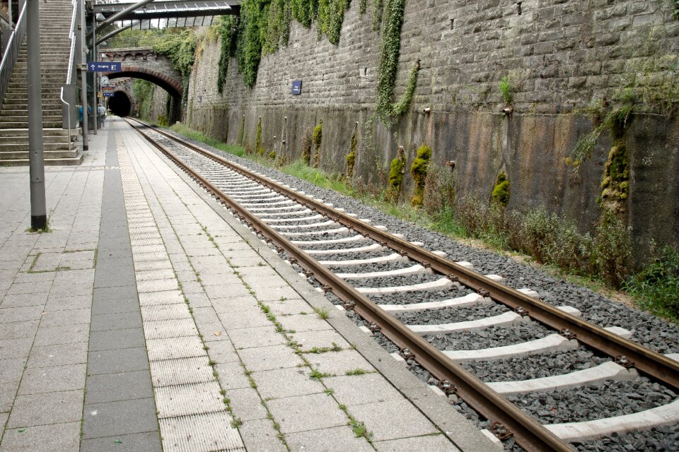 Train platform rail traffic photo