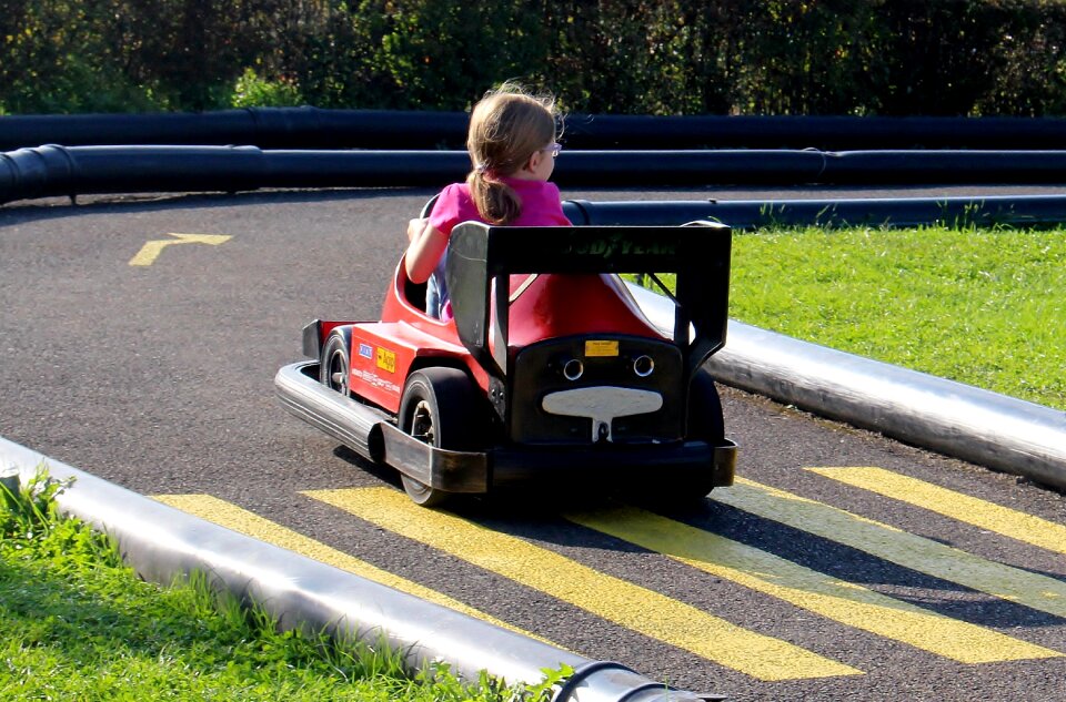 Theme park scooter web child