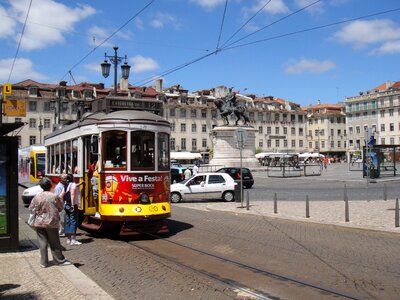 Lisbon tram portugal photo