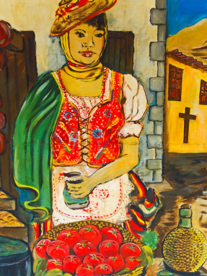 Hauswand artwork woman
