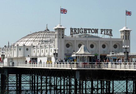 Pier england sea photo