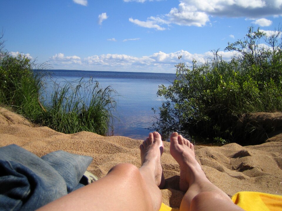 Landscape photo in oulu lake beach