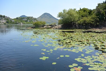 Cruise water mountains photo