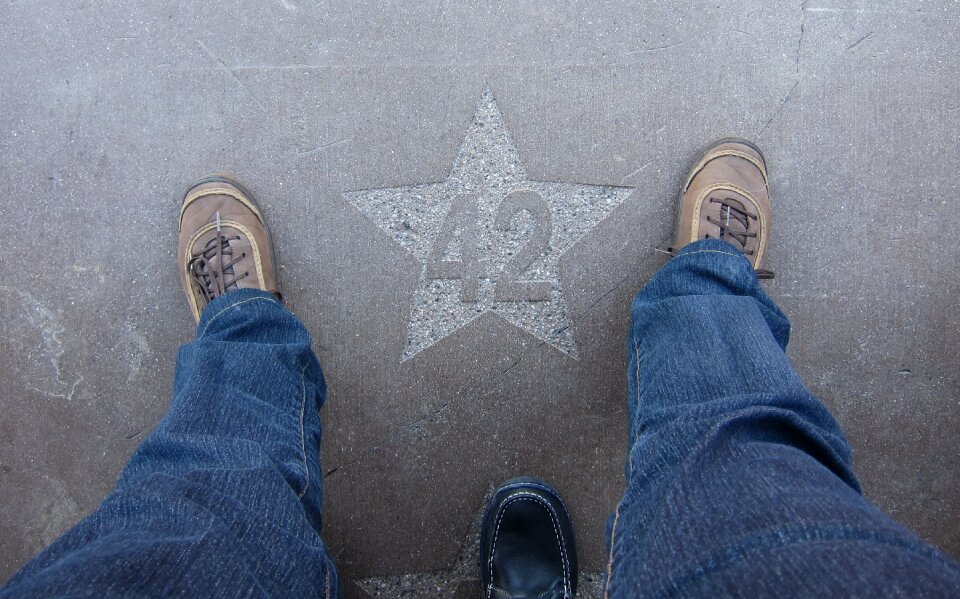 The number at the foot of the jeans