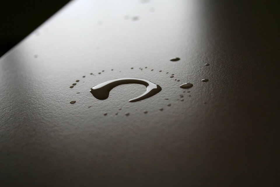 Drop of water liquid spot