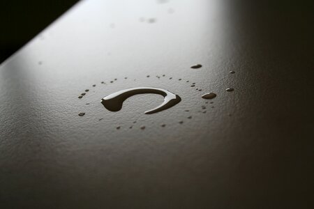 Drop of water liquid spot