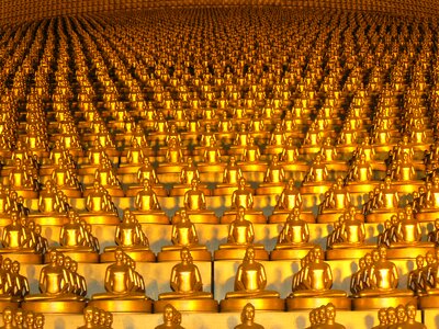 Budhas gold buddhism photo