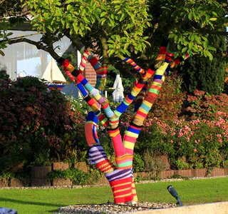 Wool knitted colorful