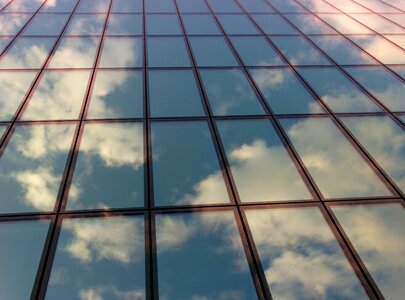Architecture sky glass front