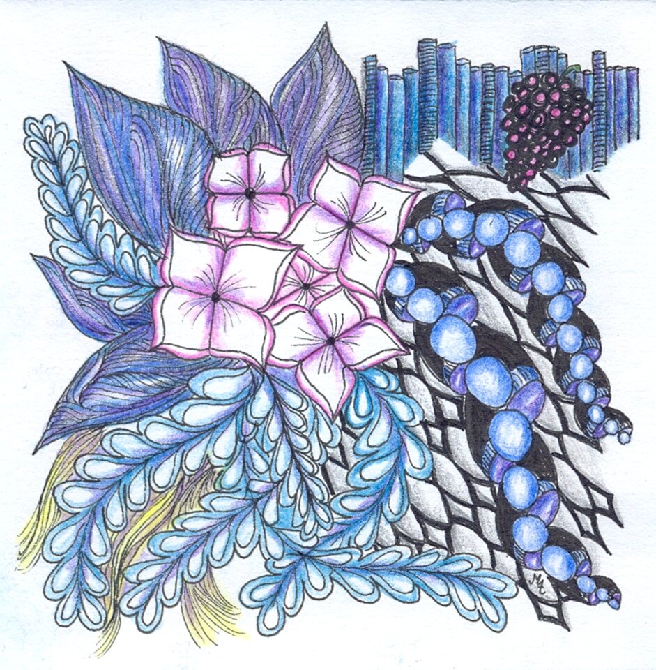 Pattern draw meditative paint