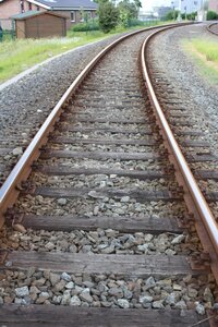 Cargo railway tracks railway photo