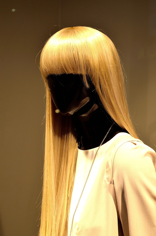 Blond wig decoration