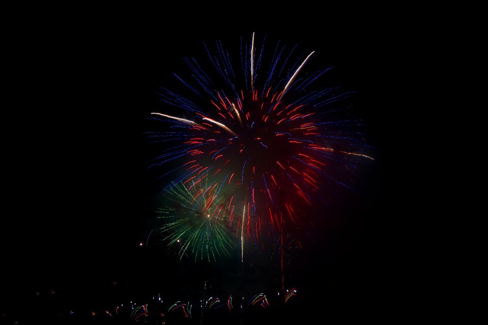 Red new year's day lights