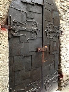 Historically hinged door wrought iron