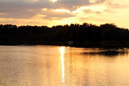 Lake mirroring weather photo