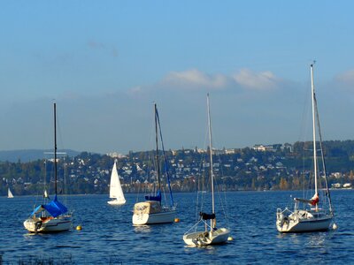 Boats blue sky constance photo