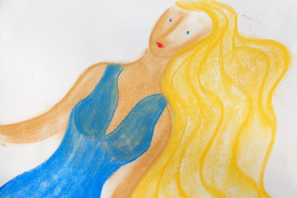 Painting blond chalk