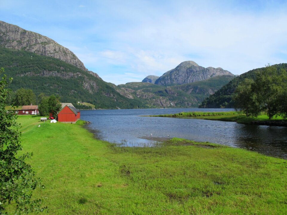 Mountain fjord the mountain