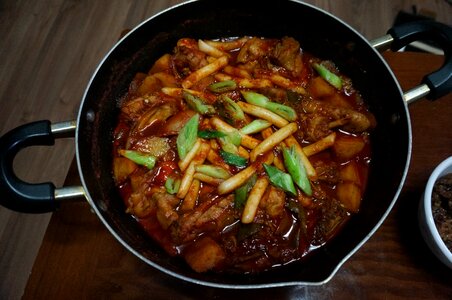 Chicken korea delicious food seasoning photo