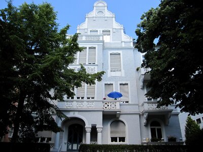 Building white blue