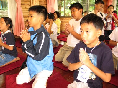 Camp pray meditate photo