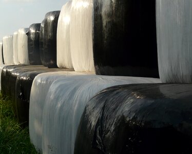 Hay round bales slide photo