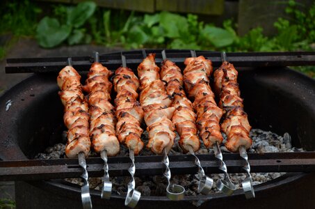 Shish kebab skewers mangal photo