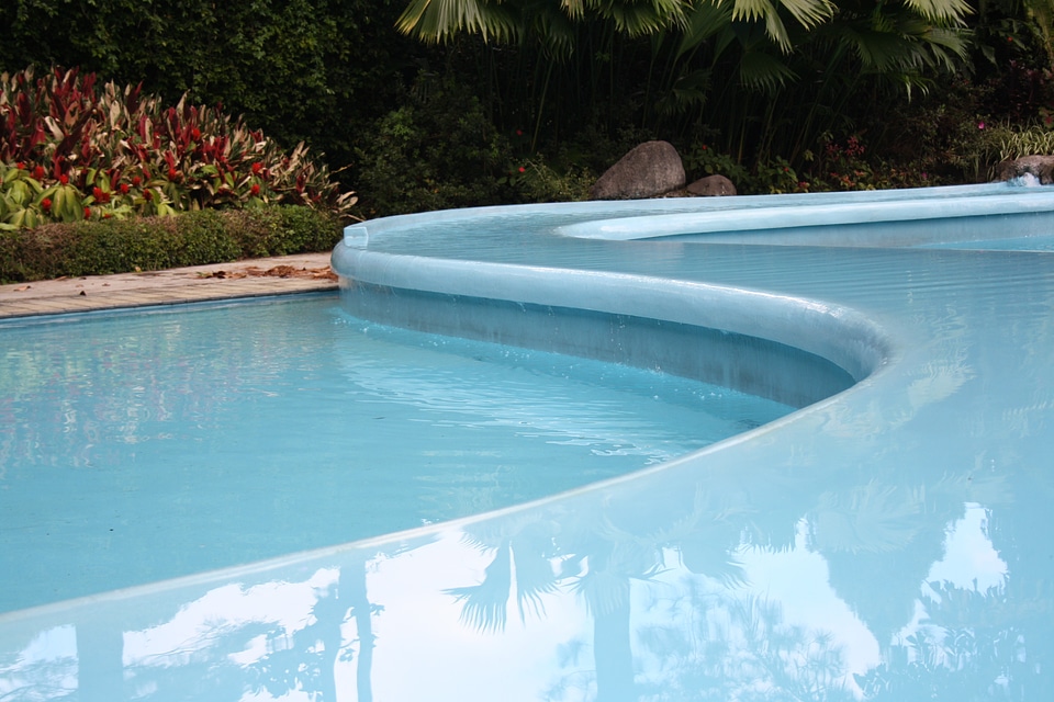 Blue swimming outdoors